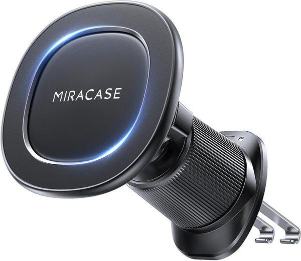 Miracase Car Phone Holder for Magsafe [Strong Magnets] Magnetic Phone Holders for Your Car, 360°Adjustable Air Vent Hands Free Cell Phone Mount Cradle Fit iPhone 17-12 & All Smartphones, Black