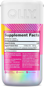 olly happy hoo-ha capsules 10 billion cfu probiotic for women gluten free 25 count