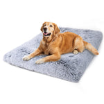 Vonabem 36 inch Deluxe Plush Grey Dog Bed Crate Pad for Medium Small Sized Dogs, Anti-Slip and Soft Kennel Pads