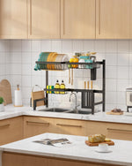 Sakugi Over The Sink Dish Drying Rack with Adjustable 2 Tier Capacity
