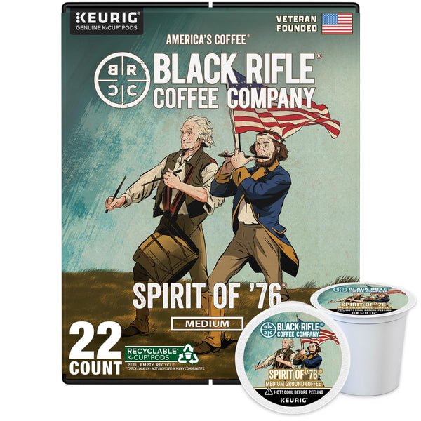 Black Rifle Coffee Company Silencer Smooth K Cups, 50 Count, Light Roast, Compatible with Keurig Machines