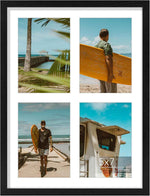 Vittanly 11x14 Collage Picture Frame, Displays 5Pcs 4x6 Pictures with Mat or 1Pcs 11x14 without Mat for Wall Mounting, Picture Frames Collage Wall Decor in Black, 1 Pack