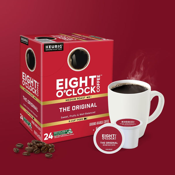 Eight O'Clock Coffee The Original Single-Serve Keurig K-Cup Pods Medium Roast Coffee Pods 96 Count