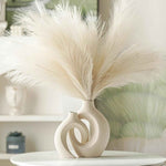 snuggle hollow ceramic vase set of 2 milky white nordic modern boho home decor