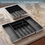 Extra Large Silverware Organizer for Kitchen Drawers and Utensil Holder