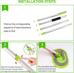 62" Adjustable Length Car Wash Brush Kit with Long Handle Microfiber Car Cleaning Supplies