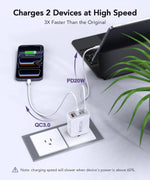 40W USB C Charger Block, 4-Port Fast Charging Brick for iPhone and Samsung Devices