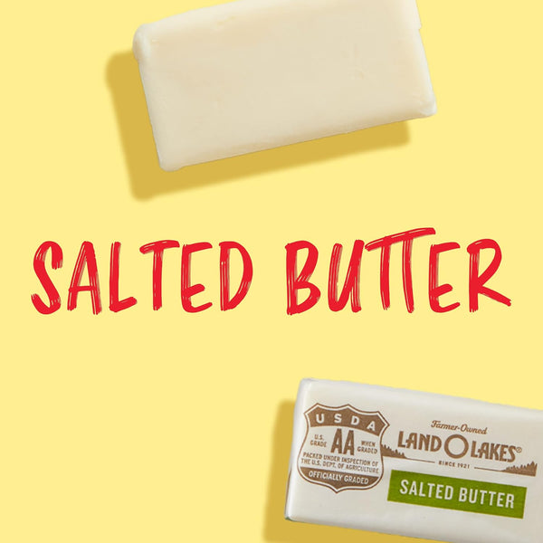 Land O Lakes Salted Butter Half Sticks, Made With Sweet Cream and Salt, 8 Half Butter Sticks, 1 lb Pack