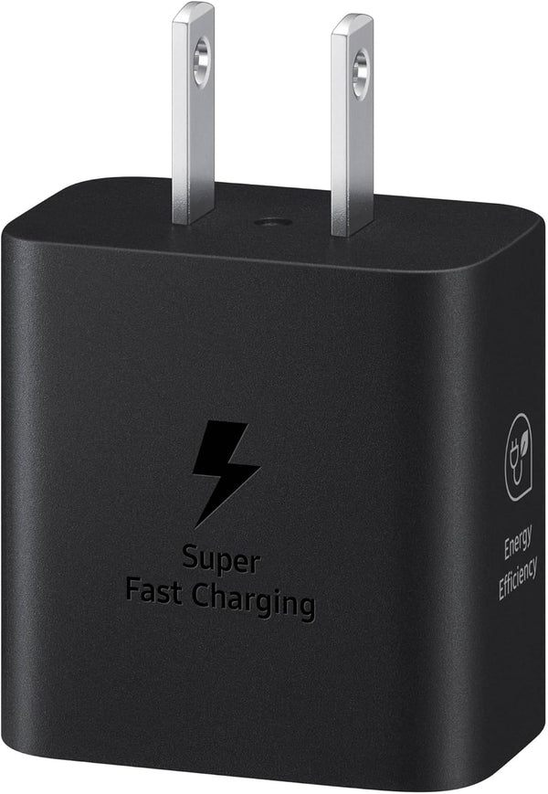 Samsung 25W Wall Charger Power Adapter, Cable Not Included, Super Fast Charging, Compact Design, Energy Efficient, Compatible with Galaxy and USB Type C Devices, Black