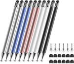 Bopomofo Stylus (5 Pcs), 2-in-1 Stylus Pen for Touch Screen, High Precision and Sensitivity, Suitable for iPhone/ipad/Android Tablets, Compatible with Touch Screens (Black/White/Blue/Rose Gold/Silver)