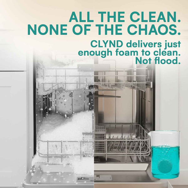 Dishwasher cleaner and deodorizer tablets - 24 pack, natural, heavy duty, low suds, fresh mint