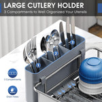 304 Stainless Steel Dish Drying Rack with Large Capacity and Drain Board