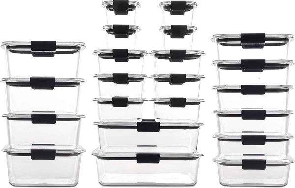 Rubbermaid Brilliance 44-Piece Food Storage Containers Set, BPA Free, Airtight, Leak-Proof, Dishwasher and Freezer Safe