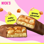 N!CK'S Protein Bars Salty Peanut Chocolate, 12-Count Box, 15g Protein, 200 Calories