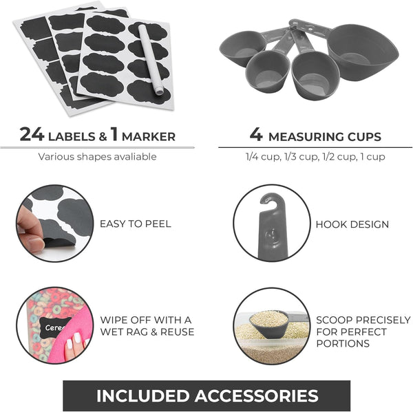 48-piece kitchen storage container set with lids and accessories