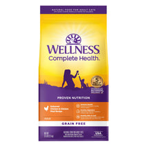 Wellness Complete Health Adult Dry Cat Food, Grain Free, Natural, Chicken & Chicken Meal, 5.5 Pound Bag