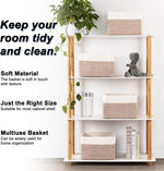 4 pack storage baskets for organizing, woven baskets for shelves, durable gift basket bins toy storage