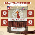 Loving Pets Natural Value Beef Sticks Soft Jerky Dog for Large Small Breeds