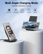 Fast Wireless Charger, NANAMI Wireless Charging Stand Compatible iPhone 17/17 Air/16/15/15 Pro/15 Plus/15 Pro Max/14/13, Nightstand Phone Charger Dock for Samsung Galaxy S26/S26+/S25/S24/S23/S22