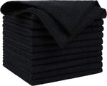 AIDEA Microfiber Cleaning Cloth 10PK, Black, 12x12, Microfiber Towels for Cars, Houses, and Kitchens
