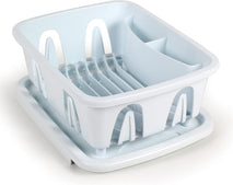 Compact RV Dish Drainer with Sloped Drain Tray Design for Small Spaces