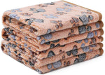 1 Pack 3 Blankets Super Soft Fluffy Premium Fleece Pet Blanket Flannel Throw for Dog Puppy Cat Paw Brown/Pink/White Small(23x16 inch)