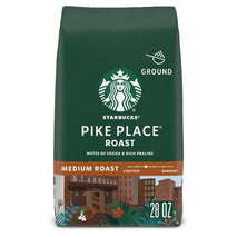 Starbucks Pike Place Roast medium roast ground coffee, 28 oz, hot or iced coffee