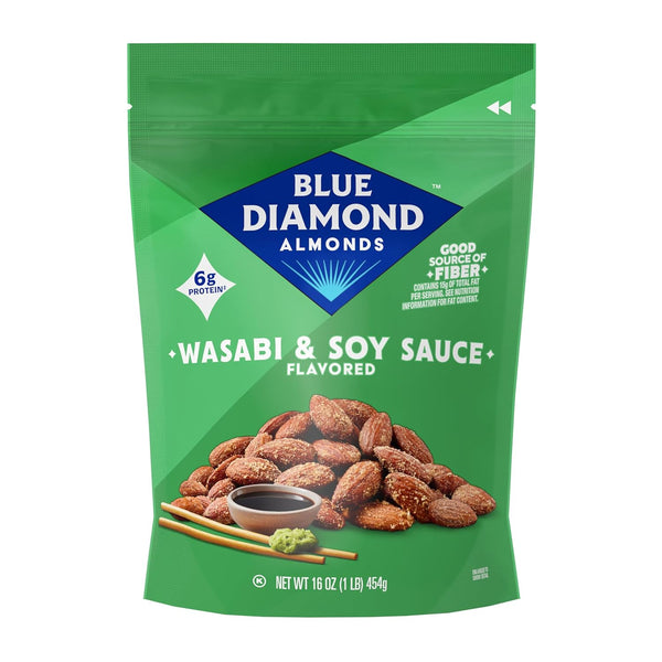 Blue Diamond Low Sodium Lightly Salted Snack Almonds 16 Oz Resealable Bags - Pack of 1