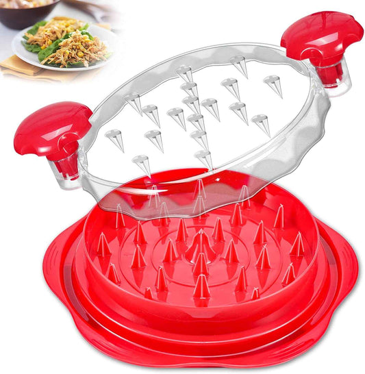 Chicken Shredder Tool Twist for Kitchen, Manual Chicken Breast Grinder Machine for Ground Food, Meat & Vegetables, Elegant Red