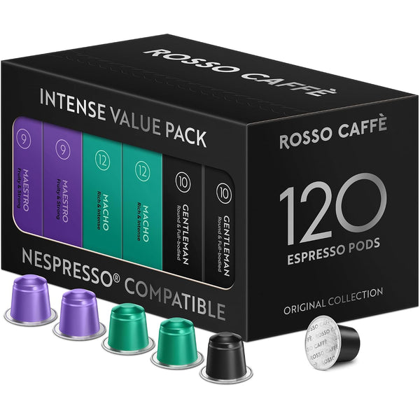 120-count espresso pods variety pack for nespresso original machines