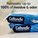 cottonelle fresh feel flushable wet wipes, adult wet wipes, septic-safe, 336 total wipes, 8 flip-top packs