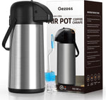 Large capacity stainless steel coffee carafe for hot drinks and tea