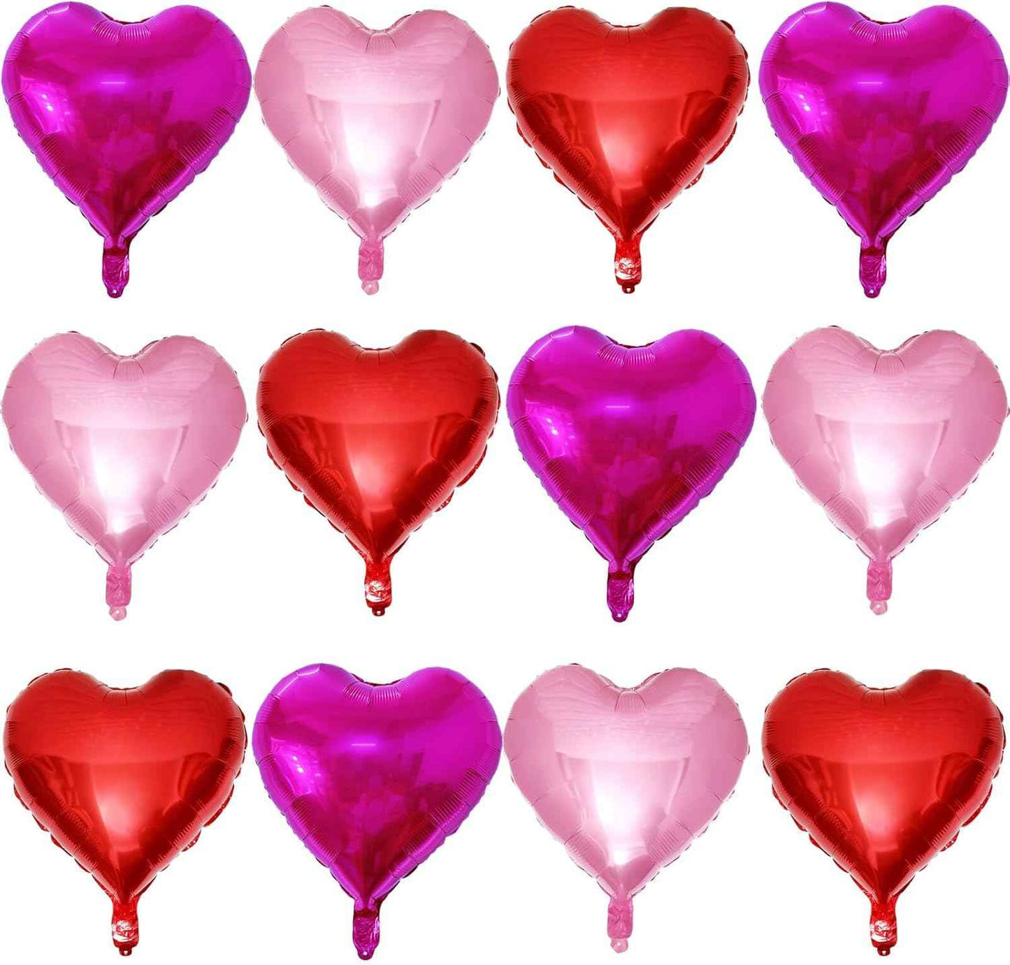 Gradient Pink Heart Shaped balloons Pack of 10,18 Inch Love Valentine Balloons Heart Romantic Balloons For Valentines Day Propose Marriage Wedding Bridal Shower Engagement Party Decorations