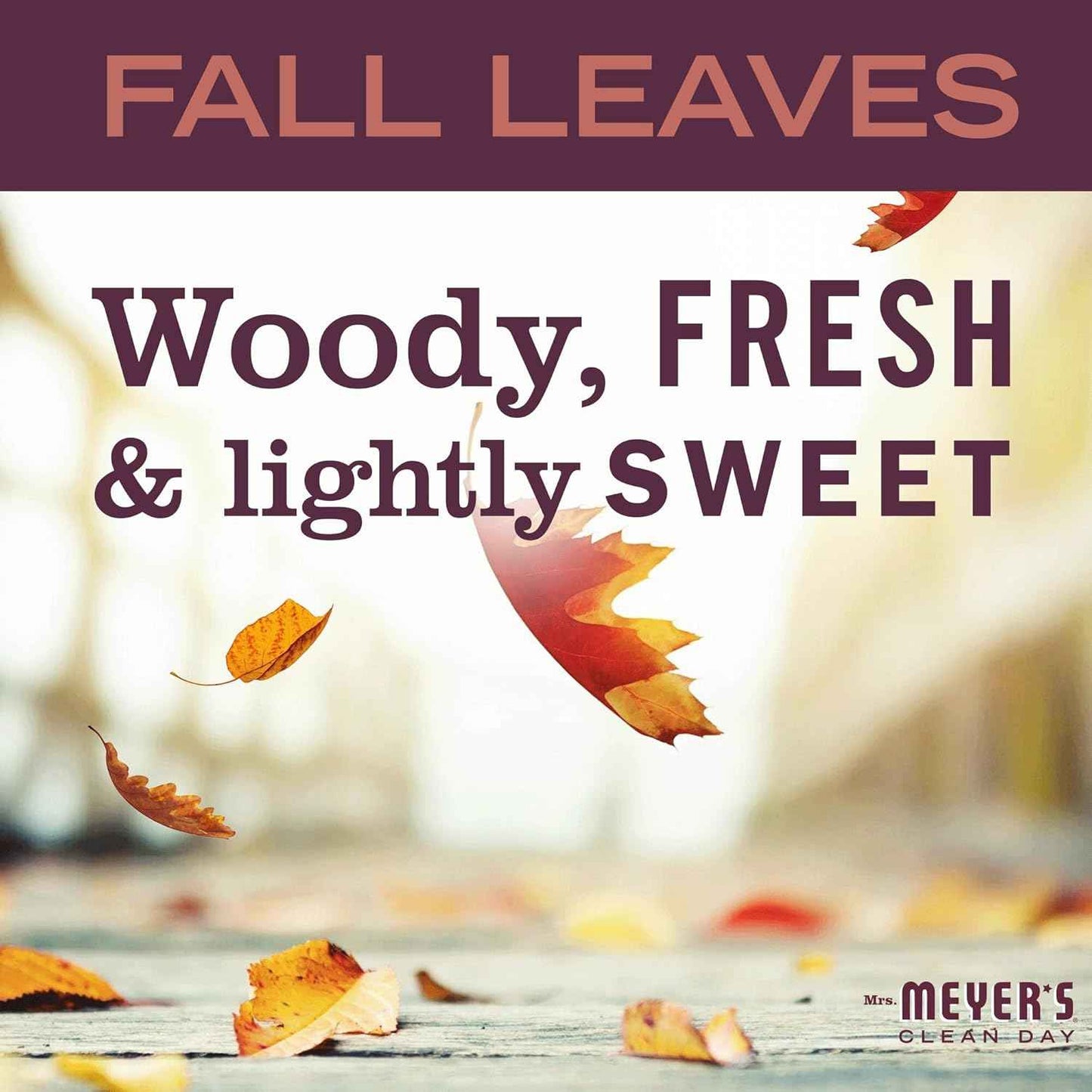 Mrs. Meyer's Multi-Surface Cleaner, Fall Leaves Scent, Pack of 3, 16 fl oz