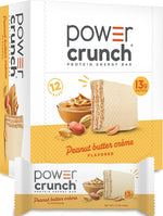 Power Crunch Protein Energy Wafer Bars, 1.4 Ounce, 12 Count, Peanut Butter Creme