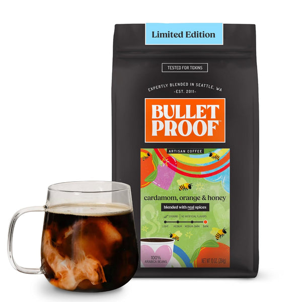 Bulletproof Cinnamon & Vanilla Flavored Ground Coffee, 10 Oz, Medium Roast, 100% Arabica Beans, No Artificial Flavors