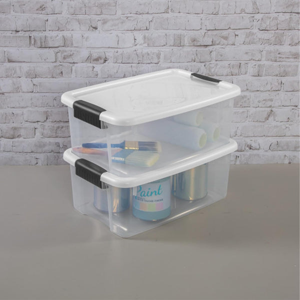 Sterilite 6-Pack Ultra Latching Box Storage Containers for Home and Office