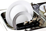Small Chrome-Plated Steel Dish Drainer with Detachable Cutlery Cup