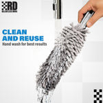 Professional Lint & Scratch Free Car Duster Interior - Car Accessories for Women and Men, 10 inches compact design