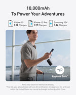 Anker Nano 3-in-1 Portable iPhone Charger, 10,000mAh Power Bank with Built-in USB-C Cable and Foldable Wall Plug, 30W Max Battery Pack, Travel Essentials for iPhone 17/16/15 Series, Galaxy, MacBook