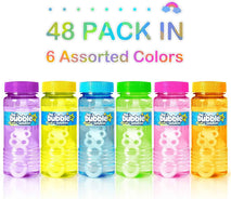 48 Pcs Bubble Bottles with Wand,Bubbles Party Favors for Kids,Summer Toys, Blow Bubbles Solution Novelty Toy, Party Favors, Birthday Party Supplies, Outdoor & Indoor Activity,4oz,6 Colors