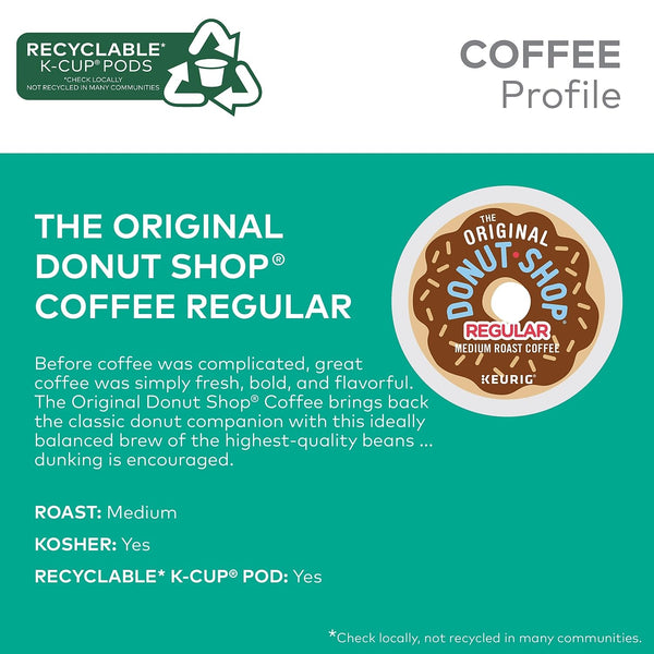 The Original Donut Shop Regular Keurig Single-Serve K-Cup Pods, Medium Roast Coffee, 24 Count