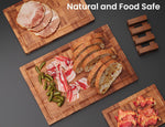 Bamboo cutting boards for kitchen, 3-piece set with juice groove