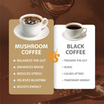 Instant mushroom coffee with cordyceps, reishi, and arabica beans for energy and immune support (30 servings)