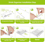 Drink Organizer for Fridge,Self Pushing Fridge Drink Organizer,Automatic Drink Dispenser for Fridge-Holds up to 25 Cans