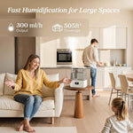 levoit large room humidifier with app and voice control, 6l cool mist, gray