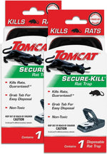 Tomcat Rat Snap Trap, 1 Rat Size Trap - Reusable - Effectively Kill Rats - Ideal for Home and Farm Use