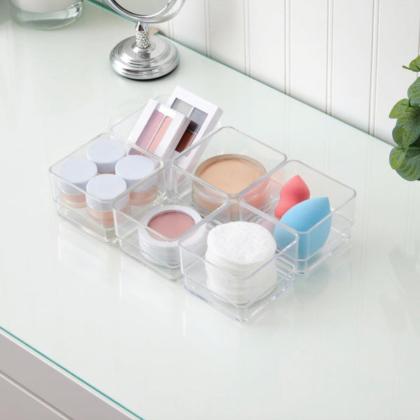 STORi SimpleSort Drawer Organizer Bins 6 pc Set for Bathroom and Desk Storage