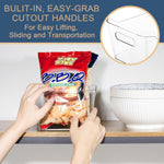12 Pack Clear Plastic Storage Bins for Home and Office Organization