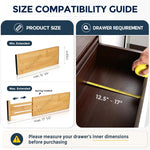 Adjustable bamboo drawer dividers for dresser organization